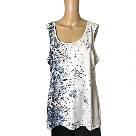 Sophie A.,Blouse,women XL. White,floral,lagenlook,office,cottagecore,travel,NWT, - Picture 9 of 14